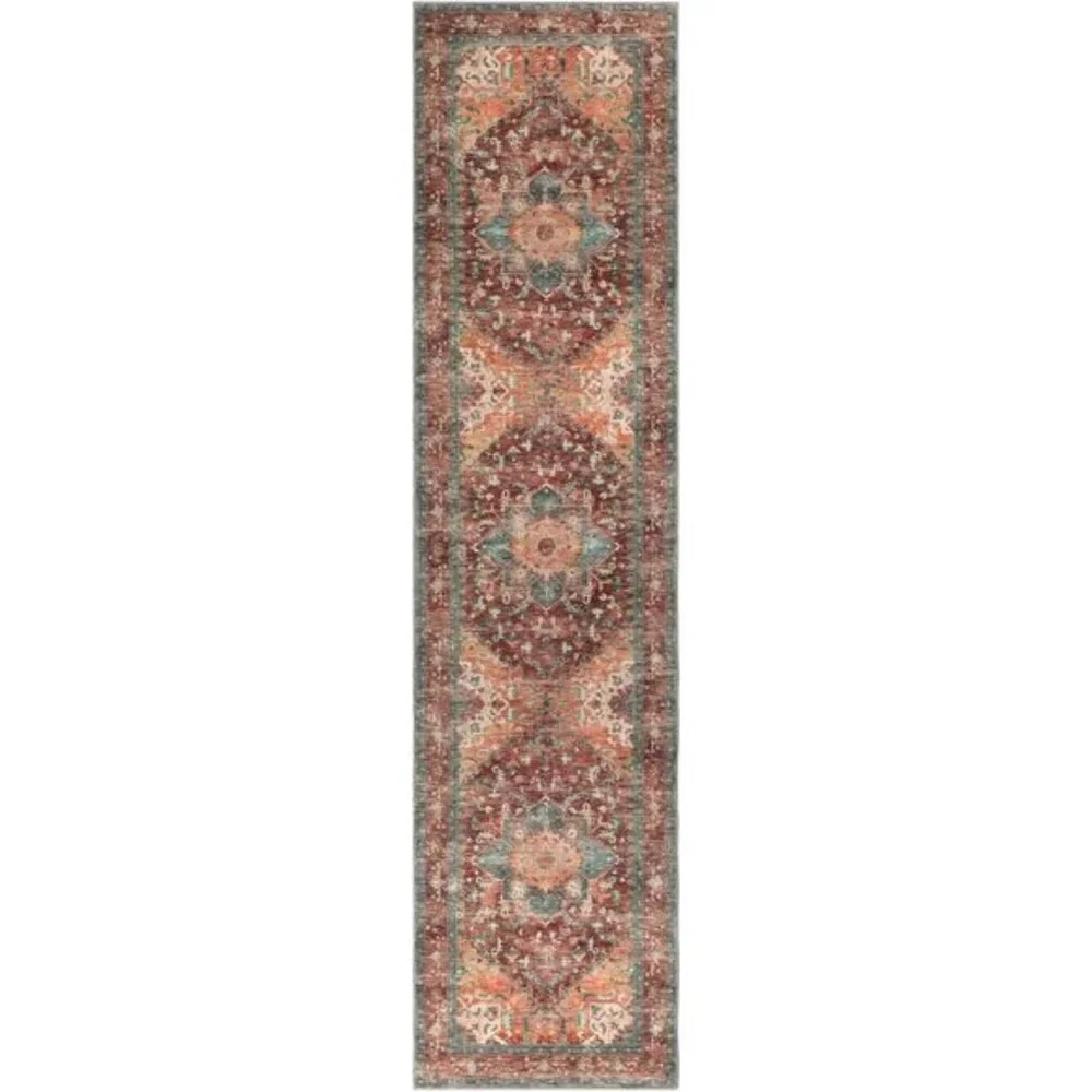 New 2x8 Washable Runner Area Rug, Non-Slip Low Pile Carpet for Hallway & More